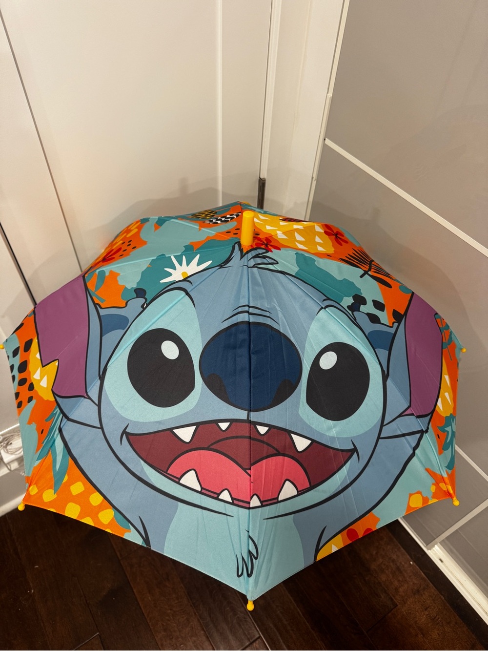 Stitch Character Umbrella - Bright Blue & Orange